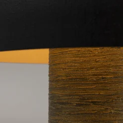 Lampada da tavolo Fungo in metallo nero e resina spazzolata bronzo