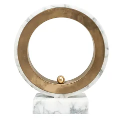 Lampada da tavolo Halo Small in marmo bianco di Jacopo Simonetti