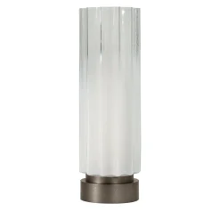 Lampada da tavolo Hathor media in vetro soffiato bianco