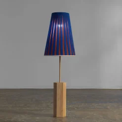 Lampada da tavolo Haute Couture blu e mattone