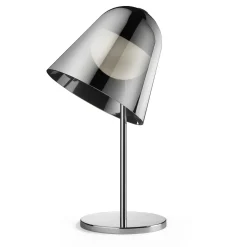Lampada da tavolo Helios in metallo e vetro argentato di Branch Creative