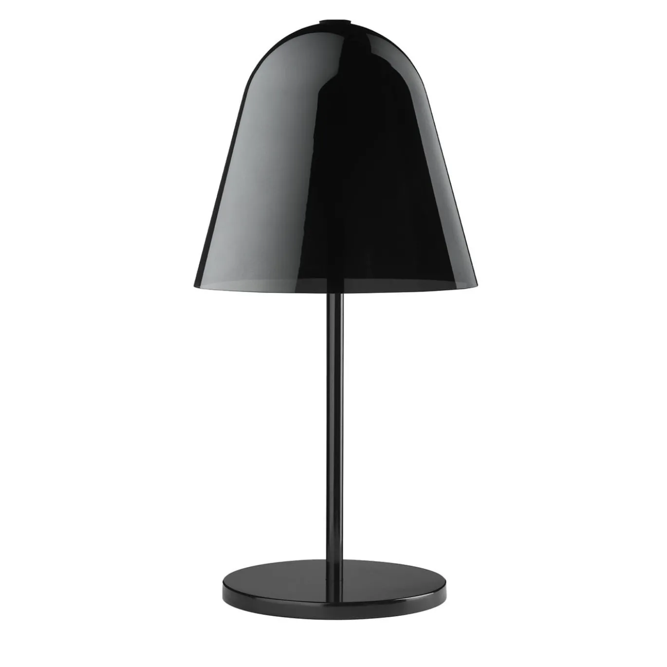 Lampada da tavolo Helios in metallo e vetro nero di Branch Creative