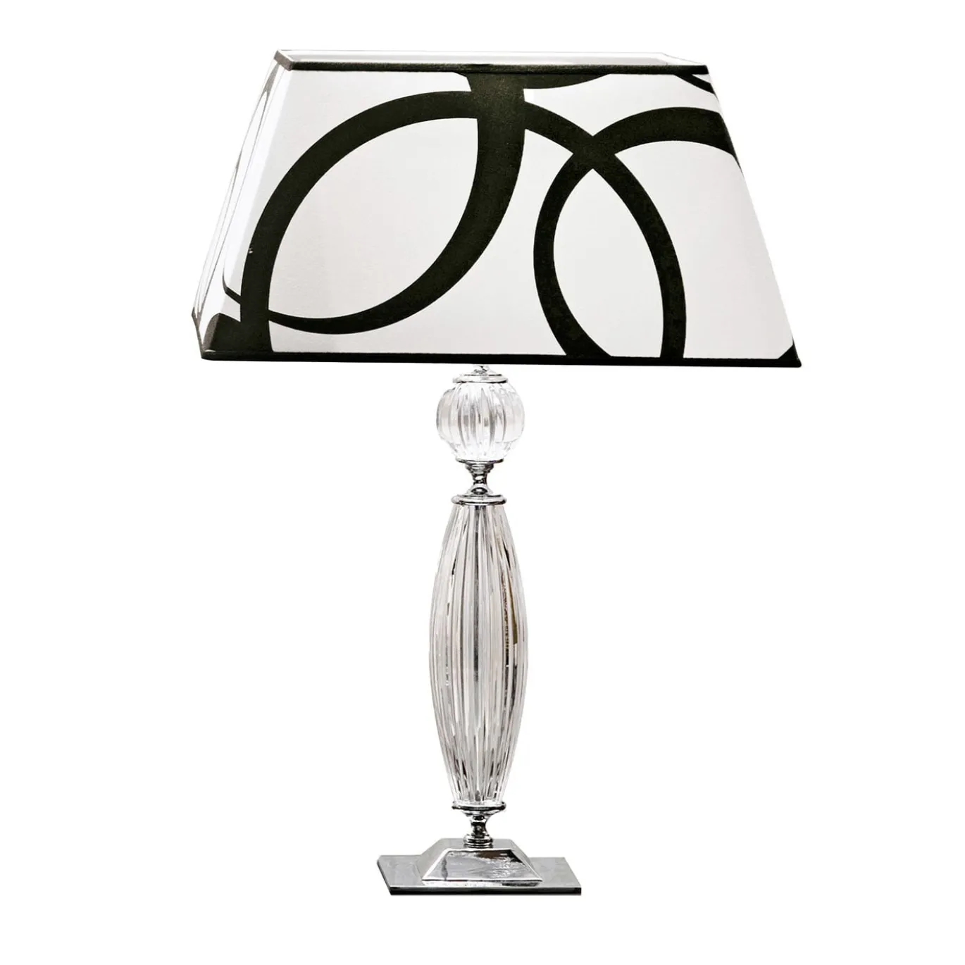 Lampada da tavolo in bianco e nero