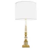 LAMPADA DA TAVOLO IN BRONZO E CRISTALLO IN STILE IMPERO