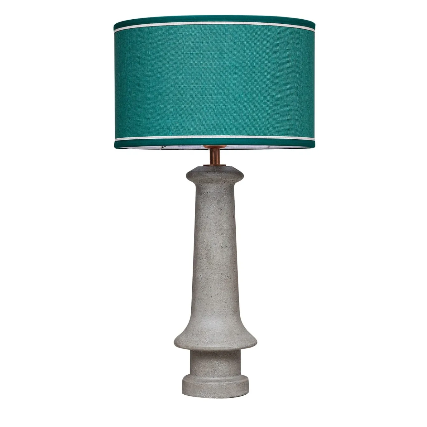 Lampada da tavolo in cemento turchese