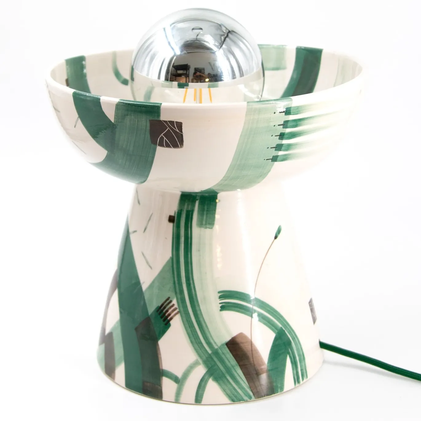 Lampada da Tavolo in Ceramica Agave Teal