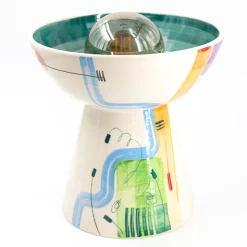 Lampada da Tavolo in Ceramica Policroma Tipota