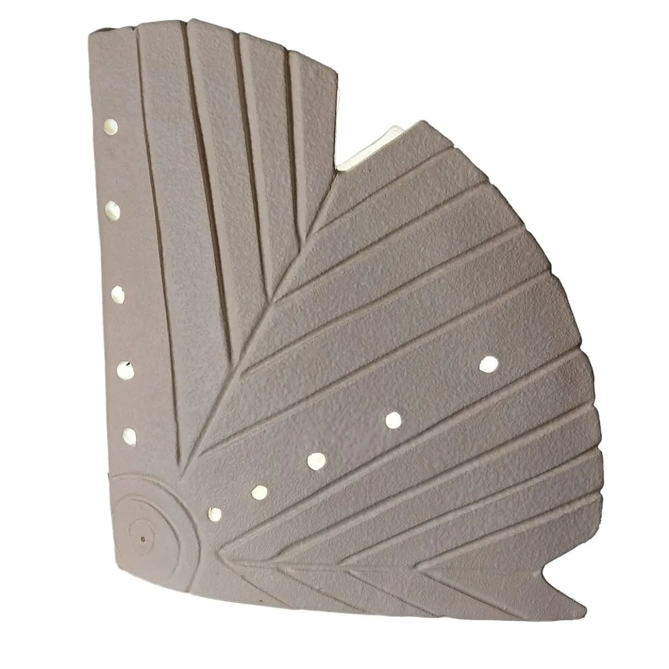 Lampada da tavolo in ceramica bianca incisa Nur