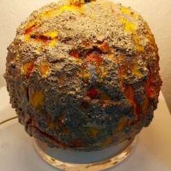 Lampada da tavolo in ceramica policroma Magma