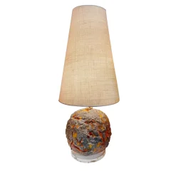 Lampada da tavolo in ceramica policroma Magma