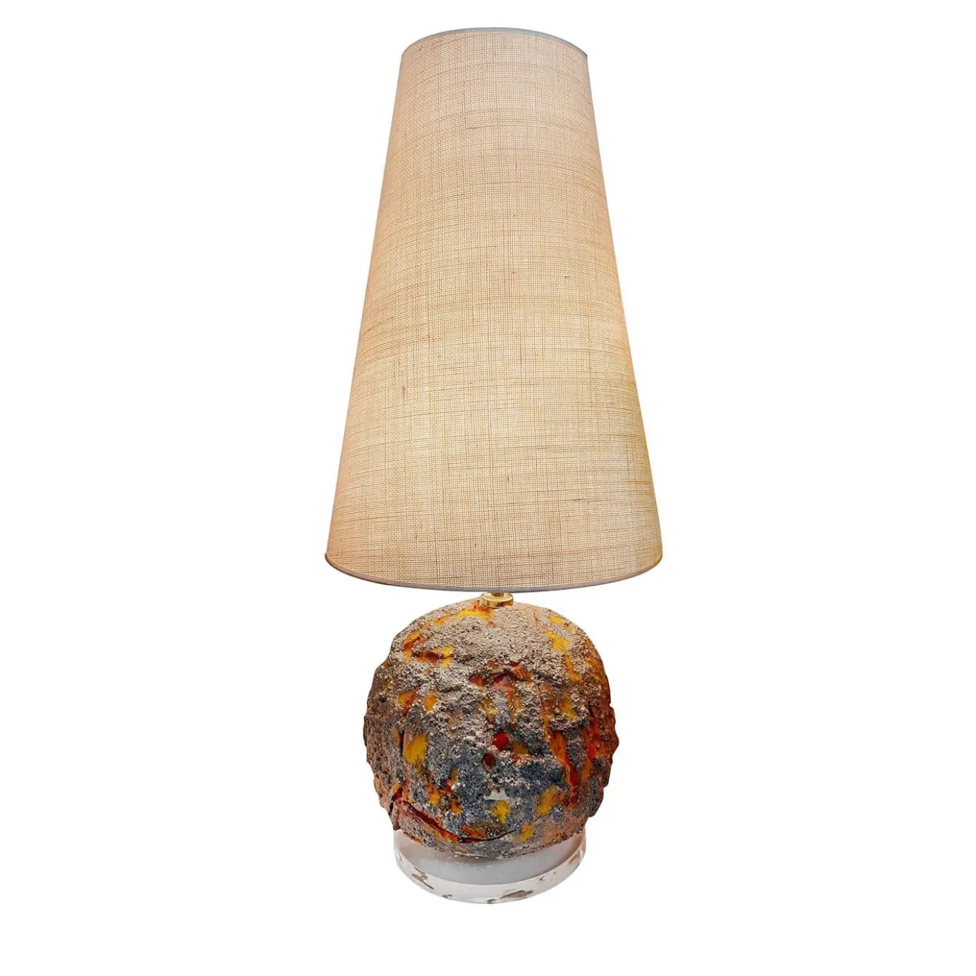 Lampada da tavolo in ceramica policroma Magma