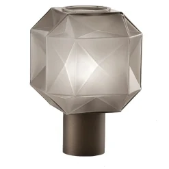 Lampada da tavolo in grigio tortora satinato interno Cubo
