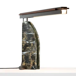 Lampada da tavolo in marmo Quetzal Black&Gold
