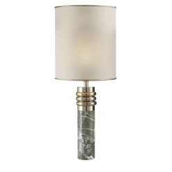 Lampada da tavolo in marmo Verde Alpi