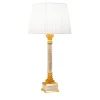 Lampada da tavolo in oro e cristallo in stile impero