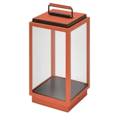 Lampada da tavolo in pelle arancione Blakes