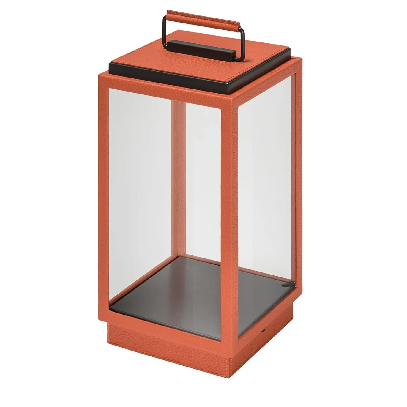 Lampada da tavolo in pelle arancione Blakes