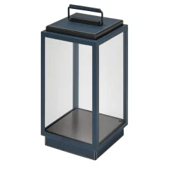 Lampada da tavolo in pelle blu Blakes