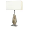 Lampada da tavolo in quarzo fumé