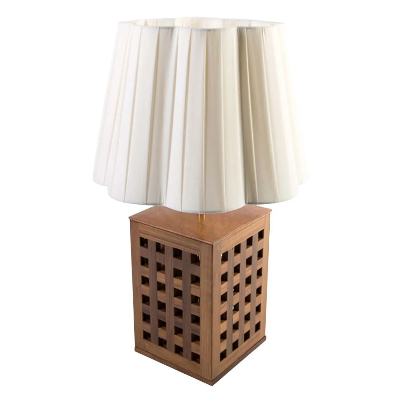 Lampada da tavolo in teak