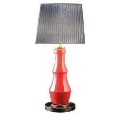 Lampada da tavolo in vetro di Murano color corallo