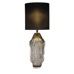 Lampada da tavolo in vetro di Murano grigio