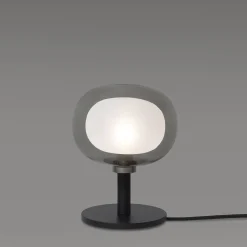Lampada da tavolo in vetro fumé Nabila di Corrado Dotti