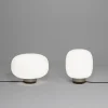 Lampada da tavolo Legier in vetro opale con finitura argento #1