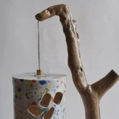 Lampada da tavolo Luma Dipladenia in ceramica e marmo