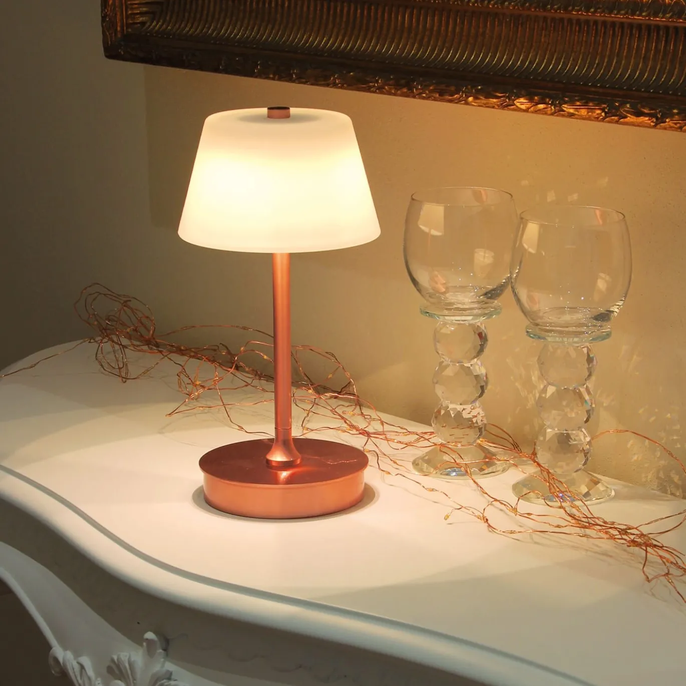 Lampada da tavolo Lumetto in rame di Stefano Tabarin