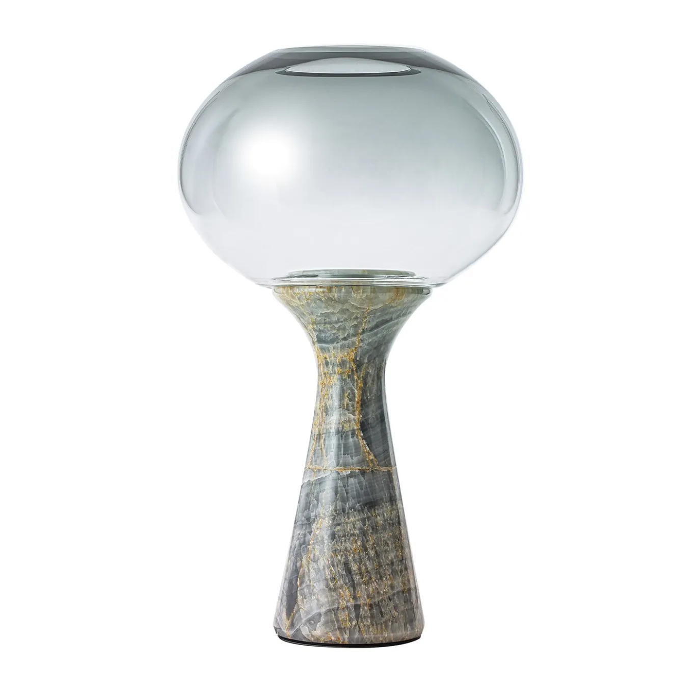Lampada da tavolo Magika Media in vetro grigio con gradiente e onice Light Sky