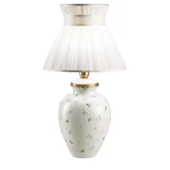 Lampada da tavolo media Butterfly in stile classico bianco