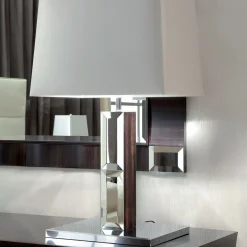 Lampada da tavolo media cromata