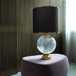 Lampada da tavolo Mercurio Grande in cristallo trasparente Linea Roma