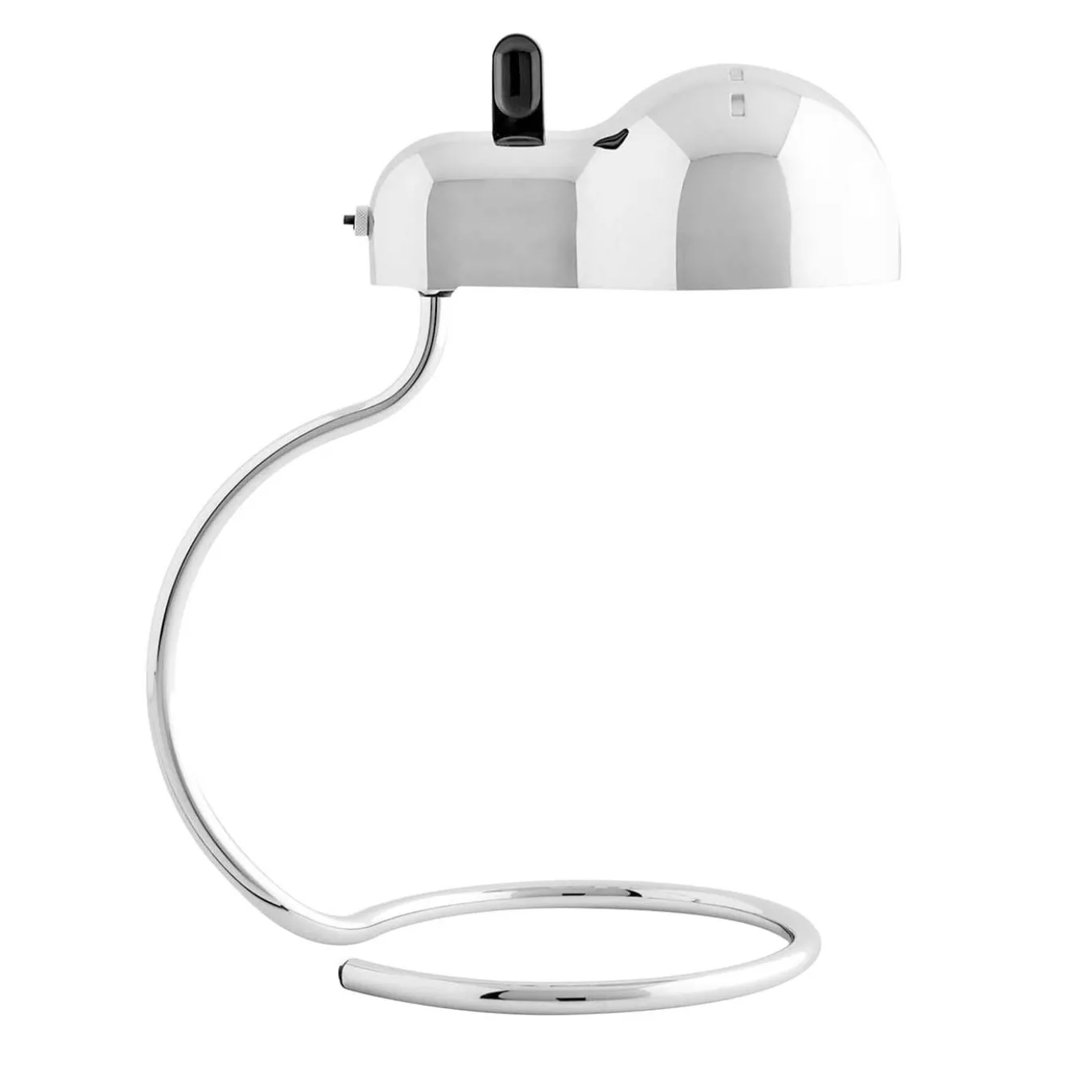 Lampada da tavolo MiniTopo Chrome disegnata da Joe Colombo
