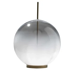 Lampada da Tavolo Misty in Vetro Soffiato Bianco