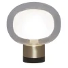 Lampada da tavolo Nabila in ottone spazzolato di Corrado Dotti