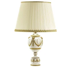 Lampada da tavolo Napoleone oro e bianco