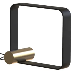 Lampada da Tavolo Nastro Nera e Oro