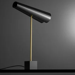 Lampada da tavolo nera a 2 luci Wall-y di Michele Reginaldi