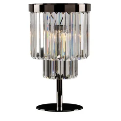 1484 - Lampada da tavolo nera grande a 1 luce