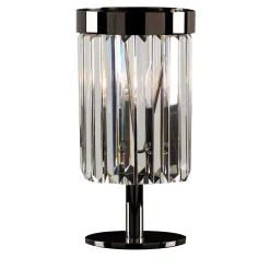 1484 - Lampada da tavolo nera piccola a 1 luce