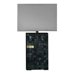 Lampada da tavolo Orion in ebano a cubi
