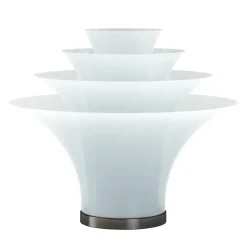 Lampada Da Tavolo Petalo in Vetro Bianco