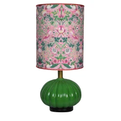 Lampada da tavolo Pink Pumpkin con base in ceramica verde