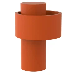 Lampada da tavolo portatile Nastro in metallo rosso profondo