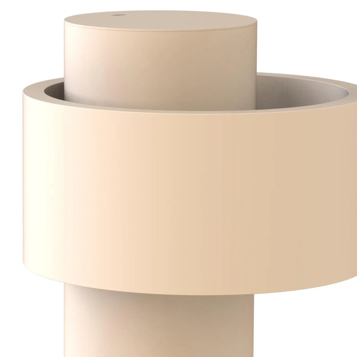 Lampada da tavolo portatile Nastro in metallo beige