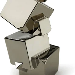 Lampada da tavolo Pyrite con finitura platino