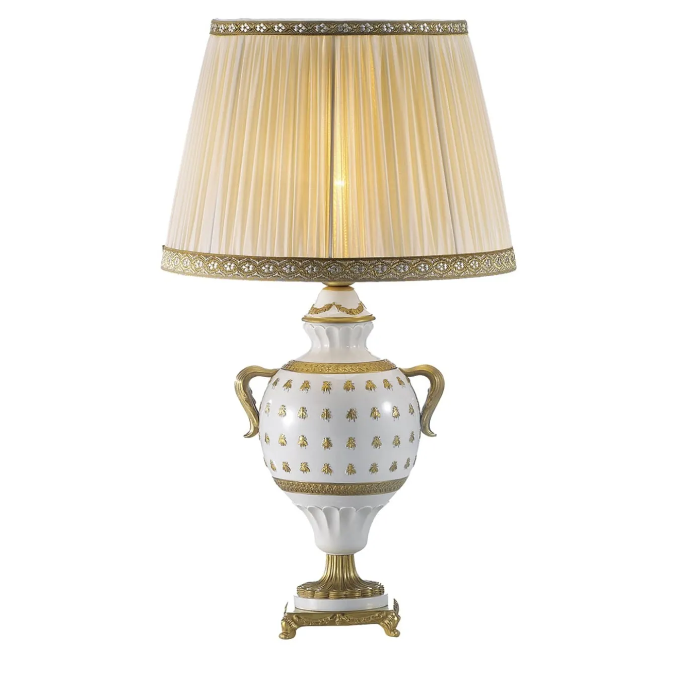 Lampada da tavolo Queen Bee in oro e bianco