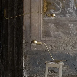 Lampada da tavolo regolabile in ottone BRS01